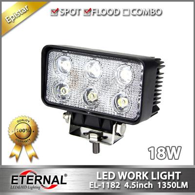 4.5in 18W rectangle ATV UTV powersports roof led work light truck trailer vehicles back up led light