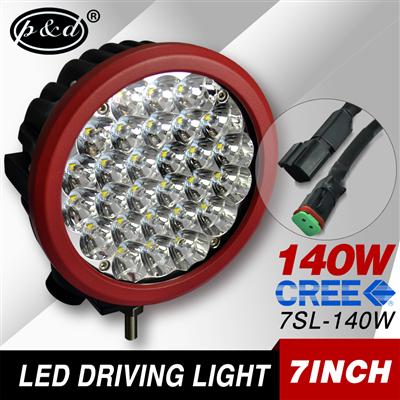 IP68 waterproof 12v 11200lm spot beam 7inch 140w cre e led driving light