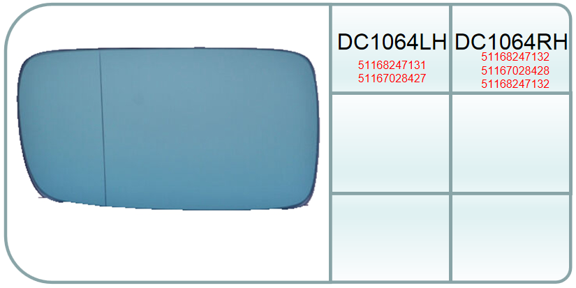 BMW 3,7 WING MIRROR GLASS