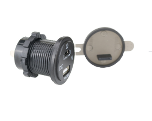 12V 24V Universal Car Charger QC3.0 + USB Type C PD Charger with Voltmeter 