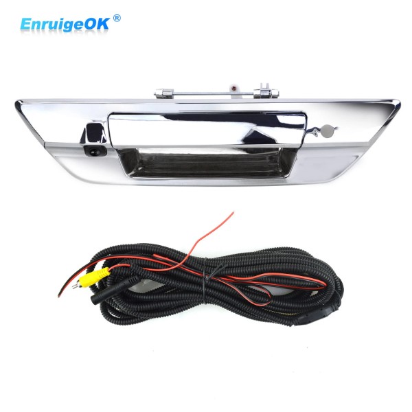 EnruigeOK For Toyota Hilux Revo 2015-2021 Chrome Tailgate Handle Rear View Backup Camera