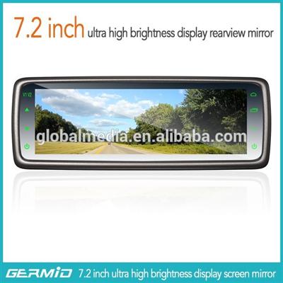 OEM style car rear view mirror monitor with dvr recorder and google map link