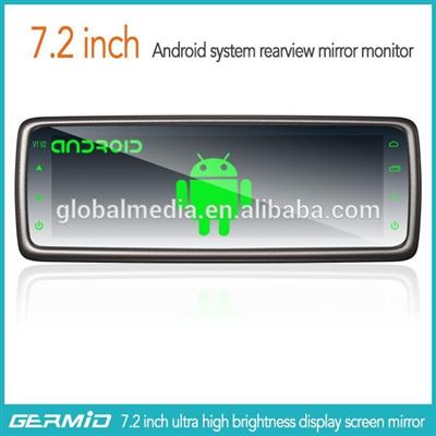 OEM style car rear view mirror monitor with dvr recorder and google map link
