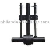 Two-piece PE ball valve