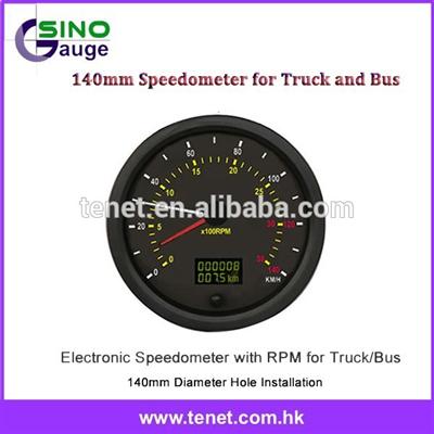 Over Speed Alarm Electronic 140mm Speedometer with RPM