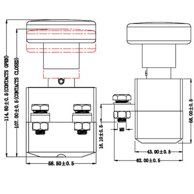 Emergency Power-off Switch Auto Push Button Switch