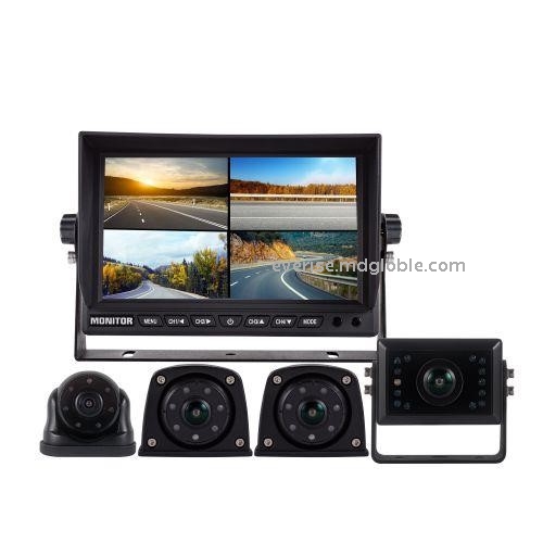 7 Inch AHD Quad View Monitor Built-in DVR