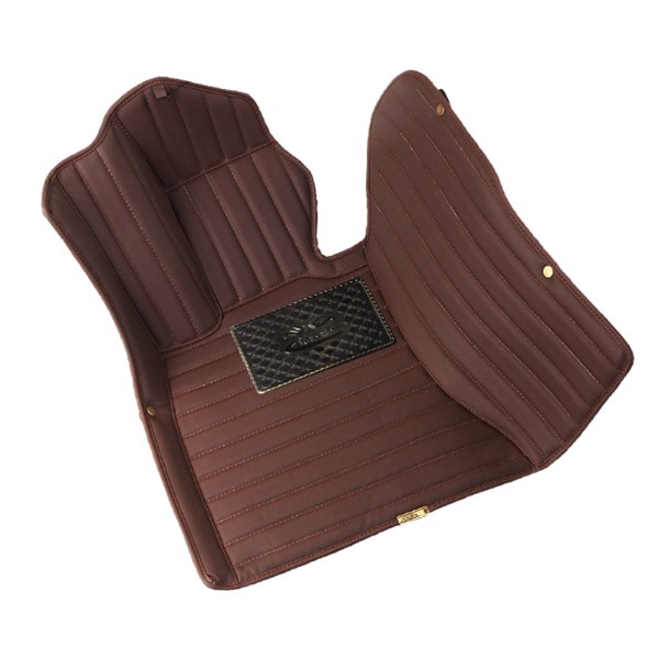 Odorless leather kick floor foot car mat 