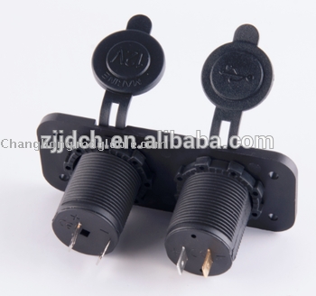 C70014 Dual USB Power Panel Voltmeter and 12V DC Power Socket for Car 4WD Camper Trailer Caravan