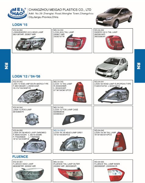 MG05-RENAULT, LOGN 04-15/FLUENCE, LOGN'04-'15/FLUENCE