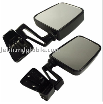 For Jeep Wrangler Truck Black Manual Side View Door Mirror