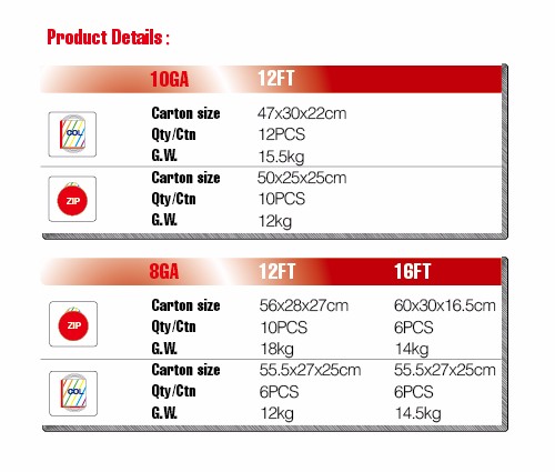 Booster Cable XHUL-10GA/8GA