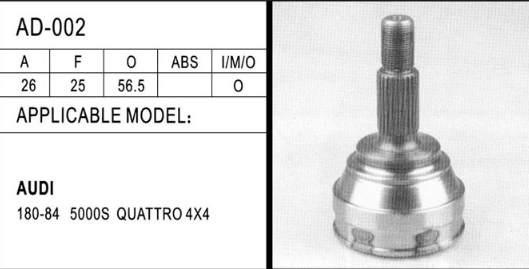 C.V.JOINT(OUTER) AD-002