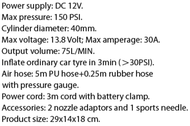 Car air compressor WIN-734