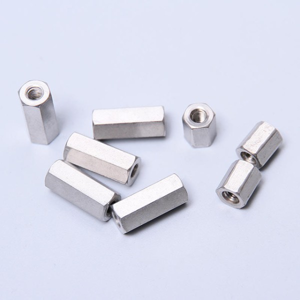 Fasteners DIN6334 Long Nut Hex Nuts Galvanized Brass Round Hexagon Coupling Screws Long Nuts M12x1.25