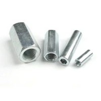 Fasteners DIN6334 Long Nut Hex Nuts Galvanized Brass Round Hexagon Coupling Screws Long Nuts M12x1.25