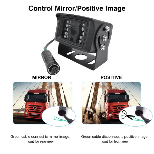 EnruigeOK 4Pin Rear View Backup Camera For Bus Truck Van RV IR Night Vision Waterproof
