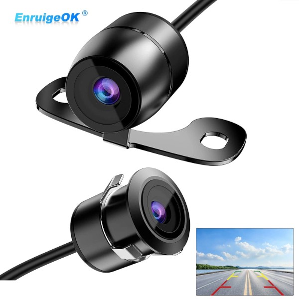 EnruigeOK Universal Rear View Backup Camera Reverse Parking Cam HD Night Vision Waterproof