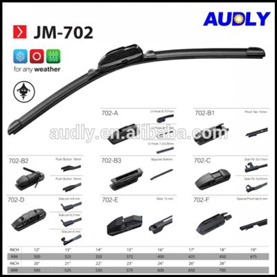 JM-702 Universal Type Applicable for Hook&Bayonet Economic Flatwiper Blade