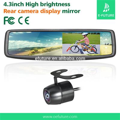 4.3 Inch TFT-LCD Clip On Rearview Mirror Car Parking Sensor Security Camera System