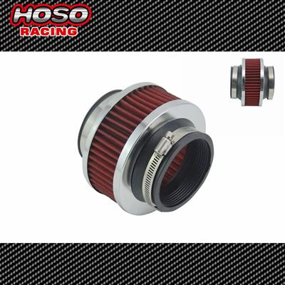 Red 3" Inch 76mm Universal Performance Cold Air Intake By Pass Valve Filter