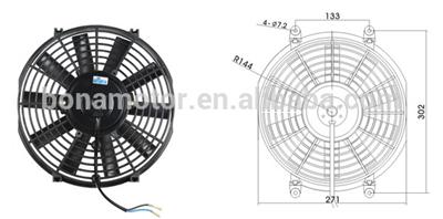 Cooling parts 10" inch L Universal condenser fan
