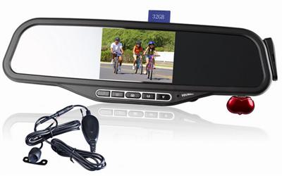 Bluetooth Rearview Mirror with 3. 5 Inch Wireless Back-up Camera ALD100B