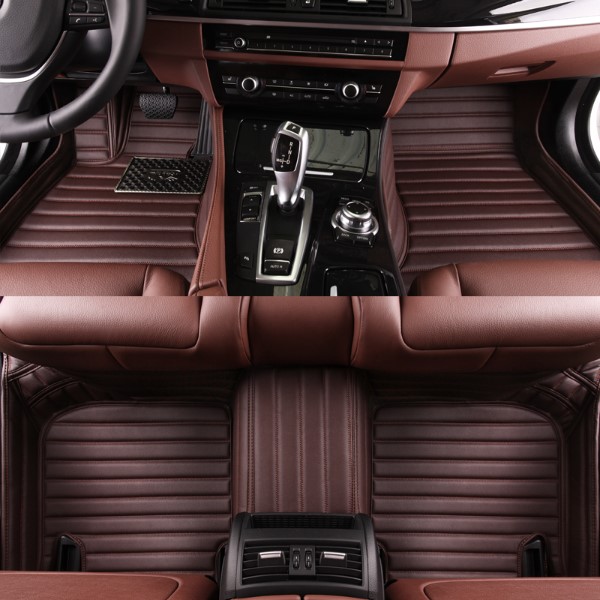 Odorless leather kick floor foot car mat 