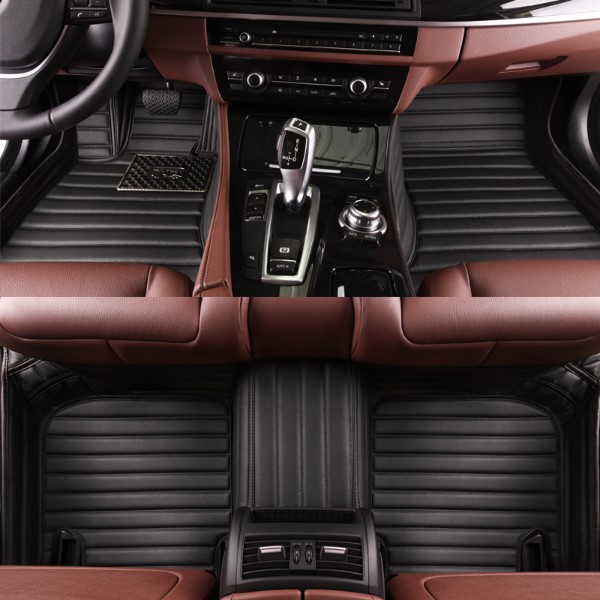 Odorless leather kick floor foot car mat 