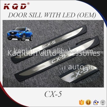 Hot selling Good quality ABS Plastic OEM door sill with led for CX-5 parts CX-5 body kits