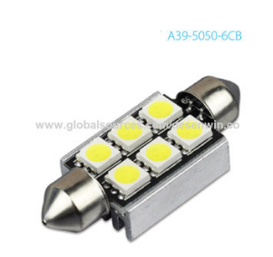 SMD 6*5050 31mm, 36mm, 39mm, 41mm, White 12V Car LED Festoon Light