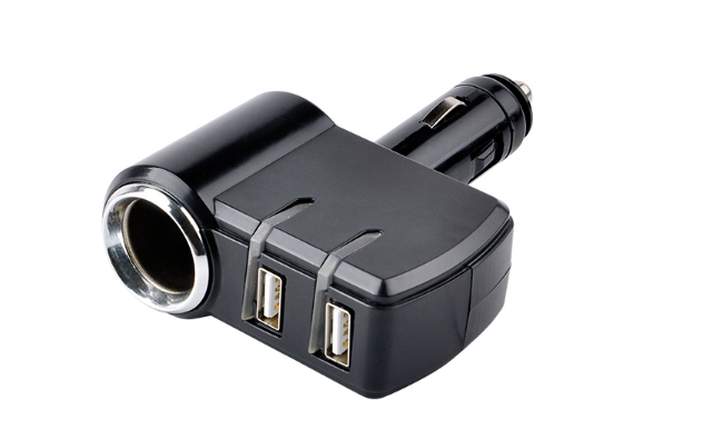 Wholesale portable auto car cigarette lighter socket with 2 USB Ports 