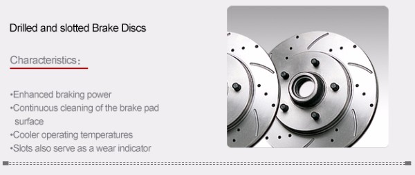 Drilled and slotted Brake Disc