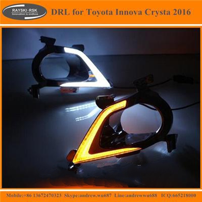 High Quality Turn Signal LED DRL for Toyota Innova Crysta Best Selling LED Daytime Running Light for Toyota Innova Crysta 2016