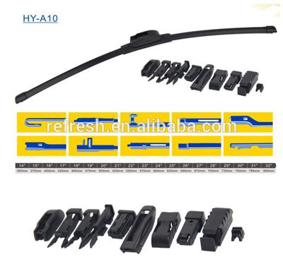 Flat Windshield Wiper Blade with Adapters to fit different Wiper Arms High quality for the OEM aftermarket