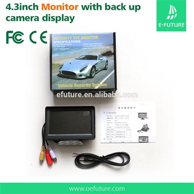 4.3 Inch Color TFT LCD Parking Car Rear view Monitor Car Rearview Backup Monitor 4.3'' 2 Video Input