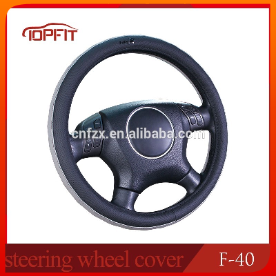 Super fiber steering wheel cover with logo for toyota