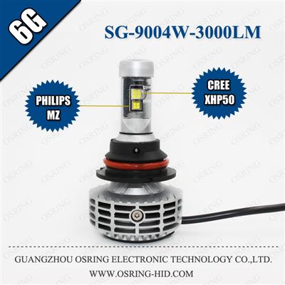 OSRING Auto parts 9004 6th Generation all in one led headlight 3000lm DIY color fanless