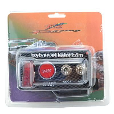 Auto racing 2 Switch Panels red cover toggle switch 12V 20A racing ignition switch panel engine start