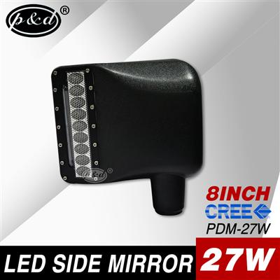 CE IP68 ROHS certificate ABS Material cre e led 27w jeep warngler led side mirror light