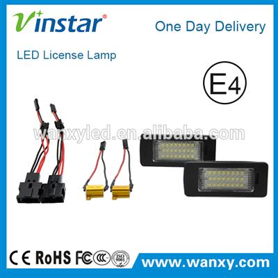 One day delivery E-mark led license plate lights for TT, TTS, TTRS