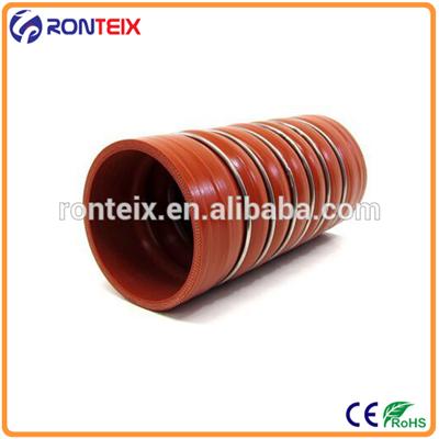 High Temperature Flexible Straight Hump Silicone Rubber Hose with steel rings