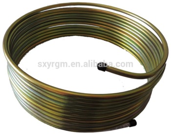 1/2"OD iredescent (yellow) auto brake line tubing coil