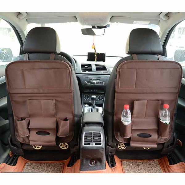 Auto Car Backseat Organizer With Food Tray Table 