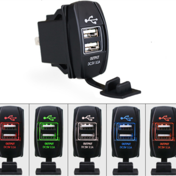 factory direct sell universal 5V 3.1A fast charger power dual usb charger for car bus marine boat truck led light