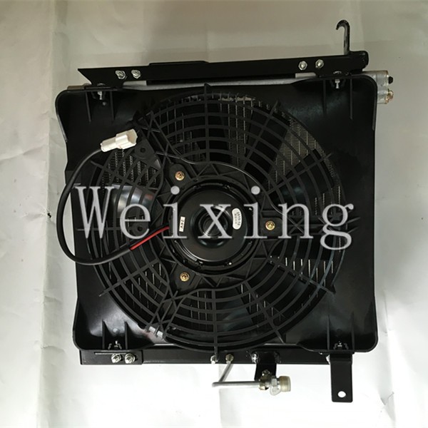 auto ac electric fan assembly with condenser for CAMC Truck 24V with receiver drier