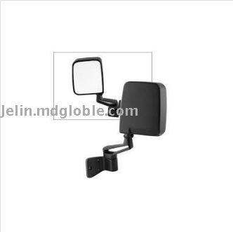 For Jeep Wrangler Truck Black Manual Side View Door Mirror