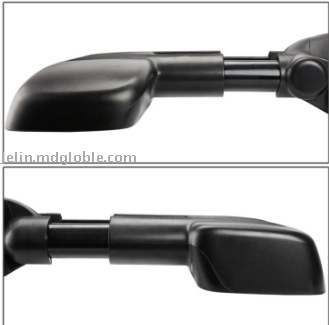 Manual Telescopic Tow Mirror For 07 GM Truck Textured Black 15172059