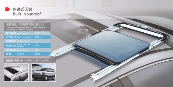 Built Structure electric sunroof