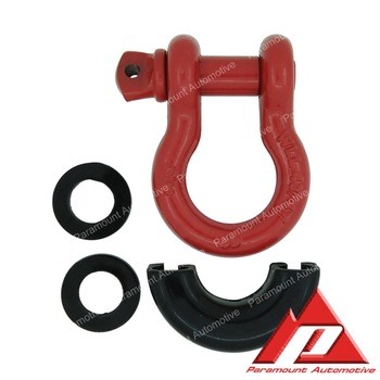 Red D-Ring (4.75 Ton, Pair) with Black Isolator
